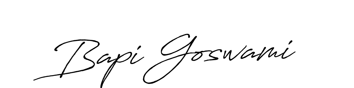 Design your own signature with our free online signature maker. With this signature software, you can create a handwritten (Antro_Vectra_Bolder) signature for name Bapi Goswami. Bapi Goswami signature style 7 images and pictures png