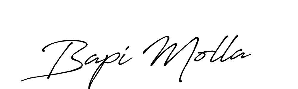 How to make Bapi Molla name signature. Use Antro_Vectra_Bolder style for creating short signs online. This is the latest handwritten sign. Bapi Molla signature style 7 images and pictures png