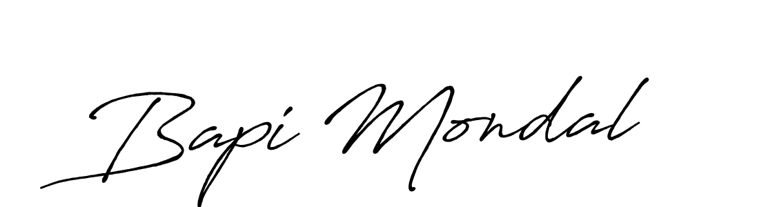 Create a beautiful signature design for name Bapi Mondal. With this signature (Antro_Vectra_Bolder) fonts, you can make a handwritten signature for free. Bapi Mondal signature style 7 images and pictures png