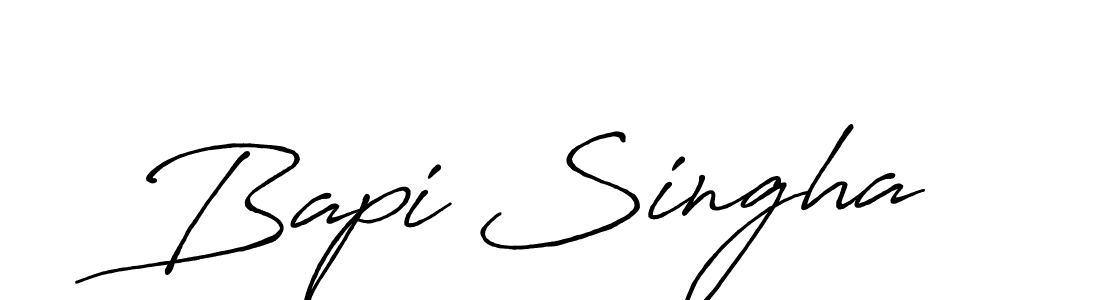 How to make Bapi Singha name signature. Use Antro_Vectra_Bolder style for creating short signs online. This is the latest handwritten sign. Bapi Singha signature style 7 images and pictures png