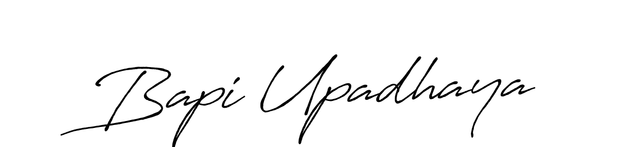 Make a beautiful signature design for name Bapi Upadhaya. With this signature (Antro_Vectra_Bolder) style, you can create a handwritten signature for free. Bapi Upadhaya signature style 7 images and pictures png