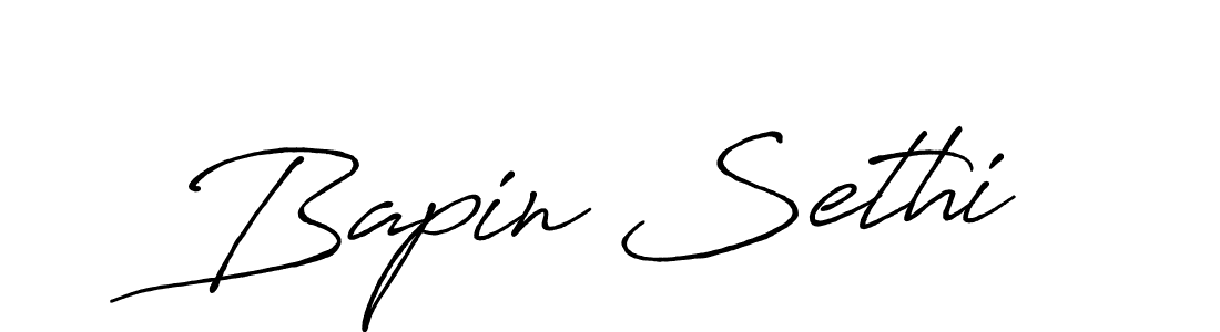 It looks lik you need a new signature style for name Bapin Sethi. Design unique handwritten (Antro_Vectra_Bolder) signature with our free signature maker in just a few clicks. Bapin Sethi signature style 7 images and pictures png