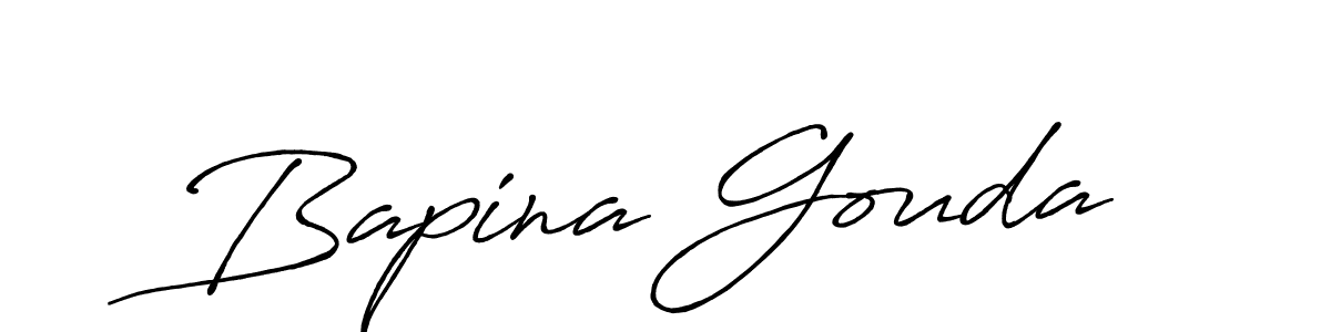 Bapina Gouda stylish signature style. Best Handwritten Sign (Antro_Vectra_Bolder) for my name. Handwritten Signature Collection Ideas for my name Bapina Gouda. Bapina Gouda signature style 7 images and pictures png