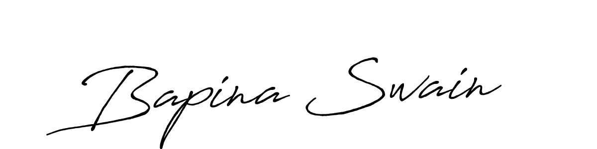 Make a beautiful signature design for name Bapina Swain. With this signature (Antro_Vectra_Bolder) style, you can create a handwritten signature for free. Bapina Swain signature style 7 images and pictures png