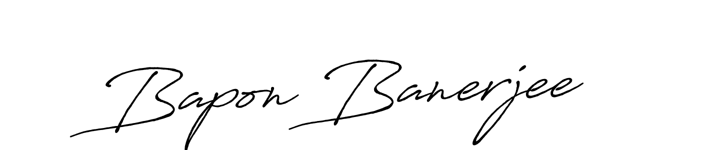 Design your own signature with our free online signature maker. With this signature software, you can create a handwritten (Antro_Vectra_Bolder) signature for name Bapon Banerjee. Bapon Banerjee signature style 7 images and pictures png