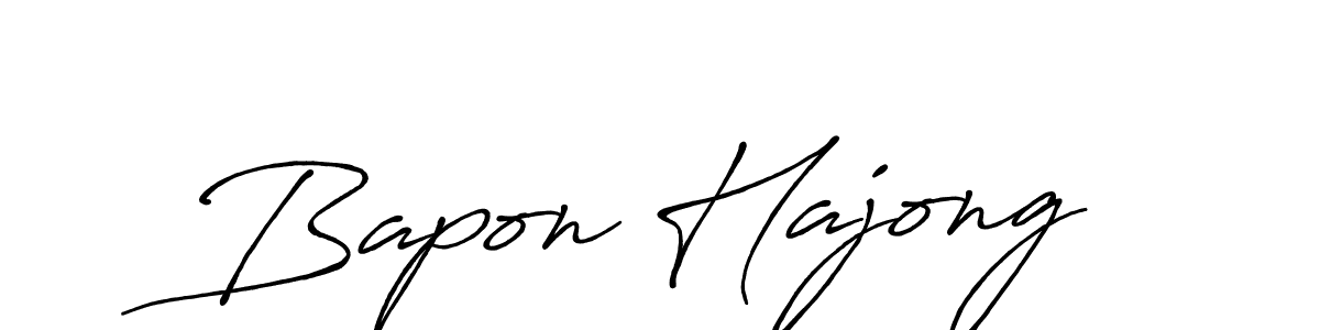 Use a signature maker to create a handwritten signature online. With this signature software, you can design (Antro_Vectra_Bolder) your own signature for name Bapon Hajong. Bapon Hajong signature style 7 images and pictures png