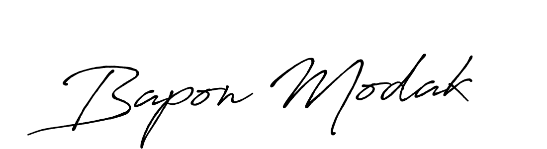 Make a beautiful signature design for name Bapon Modak. With this signature (Antro_Vectra_Bolder) style, you can create a handwritten signature for free. Bapon Modak signature style 7 images and pictures png