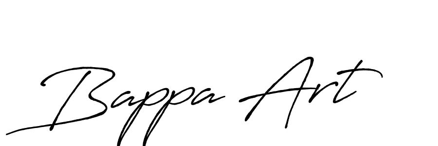 Make a beautiful signature design for name Bappa Art. With this signature (Antro_Vectra_Bolder) style, you can create a handwritten signature for free. Bappa Art signature style 7 images and pictures png