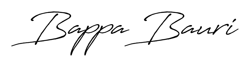 Generate high-definition signature styles for Bappa Bauri. The Antro_Vectra_Bolder typeface ensures crisp legibility and sophisticated design. Bappa Bauri signature style 7 images and pictures png