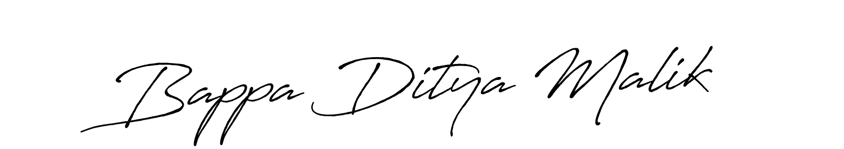Create a beautiful signature design for name Bappa Ditya Malik. With this signature (Antro_Vectra_Bolder) fonts, you can make a handwritten signature for free. Bappa Ditya Malik signature style 7 images and pictures png