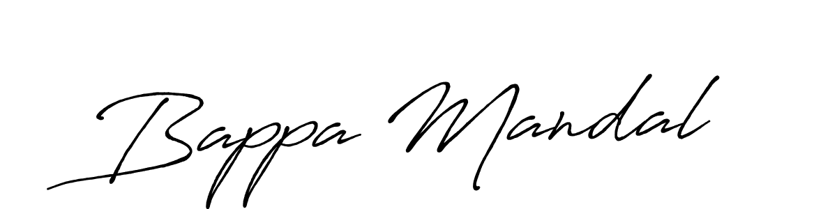 Use a signature maker to create a handwritten signature online. With this signature software, you can design (Antro_Vectra_Bolder) your own signature for name Bappa Mandal. Bappa Mandal signature style 7 images and pictures png