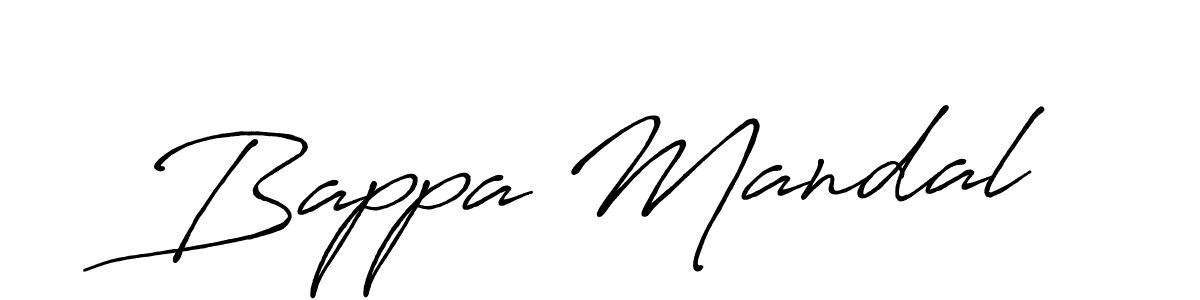 Use a signature maker to create a handwritten signature online. With this signature software, you can design (Antro_Vectra_Bolder) your own signature for name Bappa Mandal. Bappa Mandal signature style 7 images and pictures png