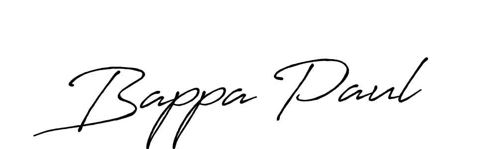 Create a beautiful signature design for name Bappa Paul. With this signature (Antro_Vectra_Bolder) fonts, you can make a handwritten signature for free. Bappa Paul signature style 7 images and pictures png