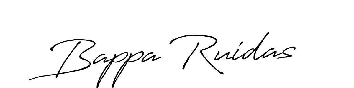 Create a beautiful signature design for name Bappa Ruidas. With this signature (Antro_Vectra_Bolder) fonts, you can make a handwritten signature for free. Bappa Ruidas signature style 7 images and pictures png