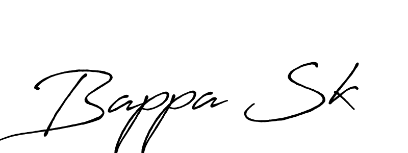 Create a beautiful signature design for name Bappa Sk. With this signature (Antro_Vectra_Bolder) fonts, you can make a handwritten signature for free. Bappa Sk signature style 7 images and pictures png