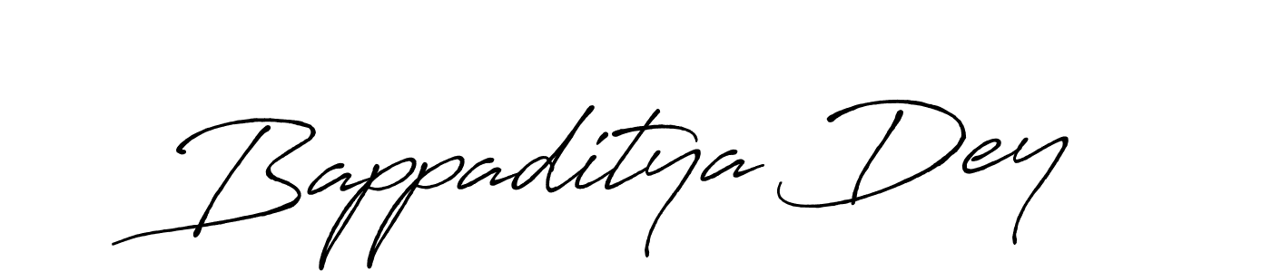 Make a beautiful signature design for name Bappaditya Dey. With this signature (Antro_Vectra_Bolder) style, you can create a handwritten signature for free. Bappaditya Dey signature style 7 images and pictures png