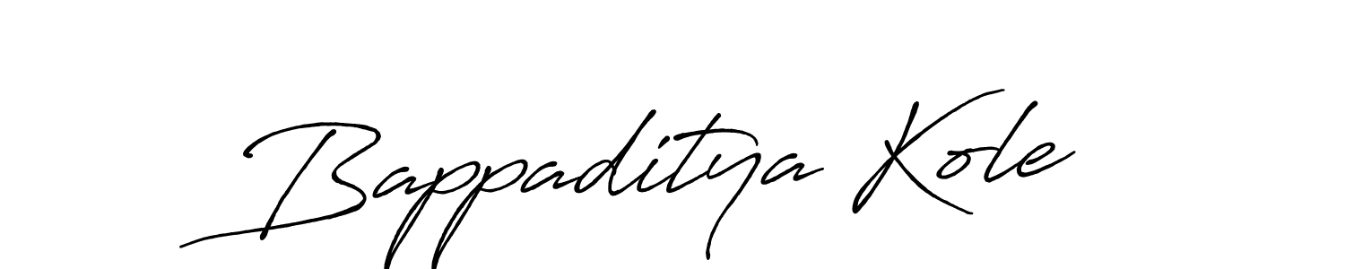 Also we have Bappaditya Kole name is the best signature style. Create professional handwritten signature collection using Antro_Vectra_Bolder autograph style. Bappaditya Kole signature style 7 images and pictures png