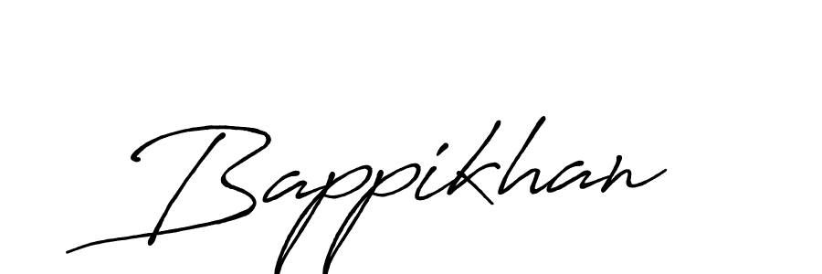 Use a signature maker to create a handwritten signature online. With this signature software, you can design (Antro_Vectra_Bolder) your own signature for name Bappikhan. Bappikhan signature style 7 images and pictures png