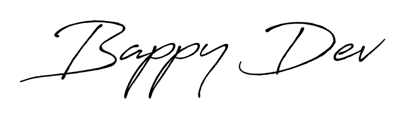 Express your personality with a custom Bappy Dev signature crafted with Antro_Vectra_Bolder typography. Free transparent PNG download available. Bappy Dev signature style 7 images and pictures png