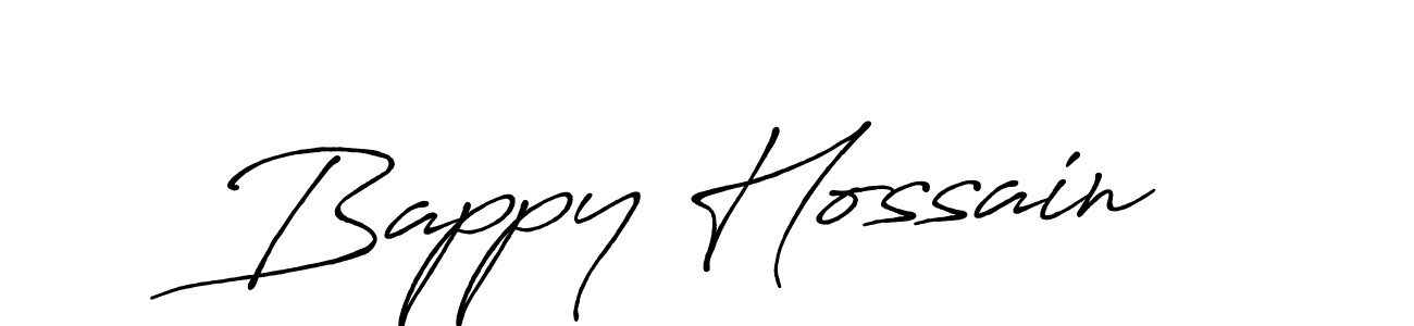 Make a beautiful signature design for name Bappy Hossain. With this signature (Antro_Vectra_Bolder) style, you can create a handwritten signature for free. Bappy Hossain signature style 7 images and pictures png