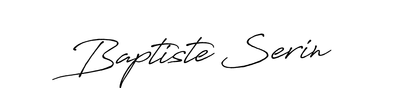 How to make Baptiste Serin signature? Antro_Vectra_Bolder is a professional autograph style. Create handwritten signature for Baptiste Serin name. Baptiste Serin signature style 7 images and pictures png