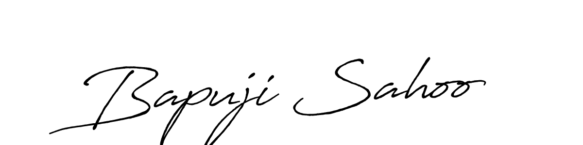 Create a beautiful signature design for name Bapuji Sahoo. With this signature (Antro_Vectra_Bolder) fonts, you can make a handwritten signature for free. Bapuji Sahoo signature style 7 images and pictures png