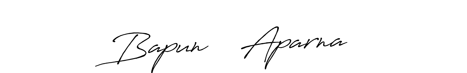 Bapun ♥️ Aparna stylish signature style. Best Handwritten Sign (Antro_Vectra_Bolder) for my name. Handwritten Signature Collection Ideas for my name Bapun ♥️ Aparna. Bapun ♥️ Aparna signature style 7 images and pictures png