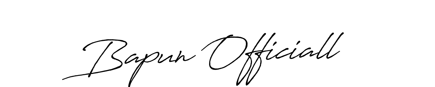 Also You can easily find your signature by using the search form. We will create Bapun Officiall name handwritten signature images for you free of cost using Antro_Vectra_Bolder sign style. Bapun Officiall signature style 7 images and pictures png