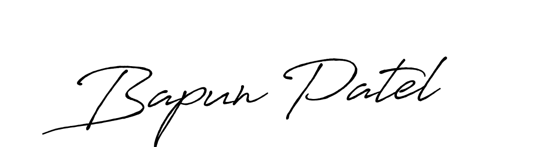 Bapun Patel stylish signature style. Best Handwritten Sign (Antro_Vectra_Bolder) for my name. Handwritten Signature Collection Ideas for my name Bapun Patel. Bapun Patel signature style 7 images and pictures png