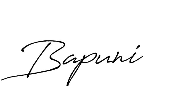 Use a signature maker to create a handwritten signature online. With this signature software, you can design (Antro_Vectra_Bolder) your own signature for name Bapuni. Bapuni signature style 7 images and pictures png