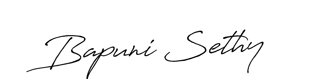 Bapuni Sethy stylish signature style. Best Handwritten Sign (Antro_Vectra_Bolder) for my name. Handwritten Signature Collection Ideas for my name Bapuni Sethy. Bapuni Sethy signature style 7 images and pictures png