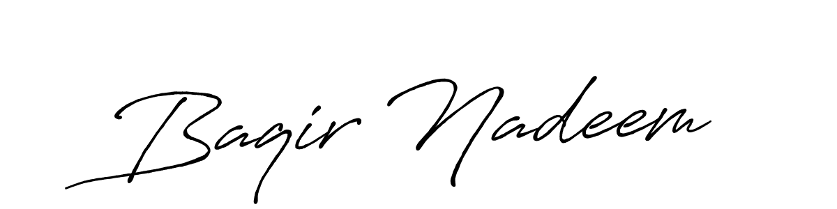 Similarly Antro_Vectra_Bolder is the best handwritten signature design. Signature creator online .You can use it as an online autograph creator for name Baqir Nadeem. Baqir Nadeem signature style 7 images and pictures png