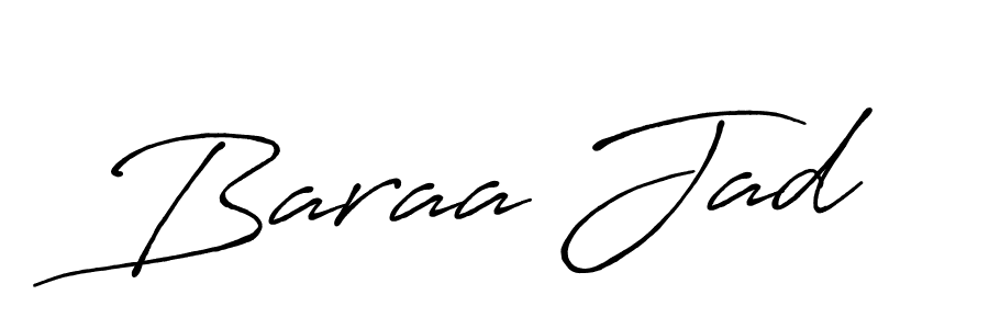 Create a beautiful signature design for name Baraa Jad. With this signature (Antro_Vectra_Bolder) fonts, you can make a handwritten signature for free. Baraa Jad signature style 7 images and pictures png