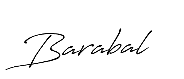 Make a beautiful signature design for name Barabal. With this signature (Antro_Vectra_Bolder) style, you can create a handwritten signature for free. Barabal signature style 7 images and pictures png