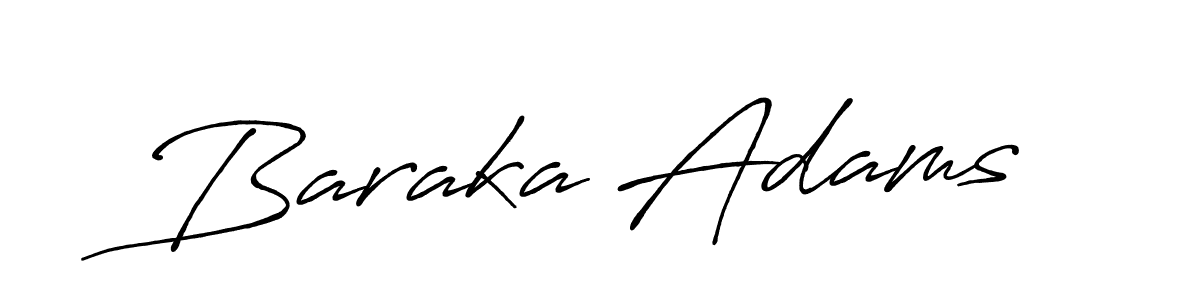 Create a beautiful signature design for name Baraka Adams. With this signature (Antro_Vectra_Bolder) fonts, you can make a handwritten signature for free. Baraka Adams signature style 7 images and pictures png