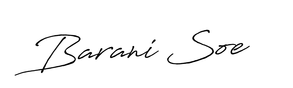 Make a beautiful signature design for name Barani Soe. With this signature (Antro_Vectra_Bolder) style, you can create a handwritten signature for free. Barani Soe signature style 7 images and pictures png