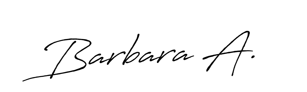 How to make Barbara A. signature? Antro_Vectra_Bolder is a professional autograph style. Create handwritten signature for Barbara A. name. Barbara A. signature style 7 images and pictures png