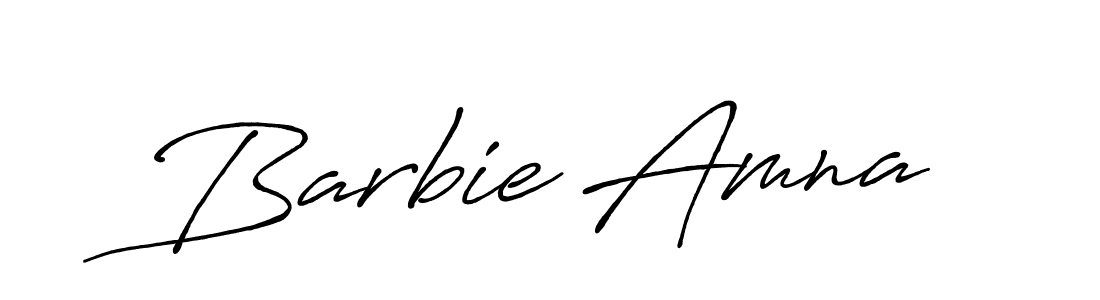 Use a signature maker to create a handwritten signature online. With this signature software, you can design (Antro_Vectra_Bolder) your own signature for name Barbie Amna. Barbie Amna signature style 7 images and pictures png