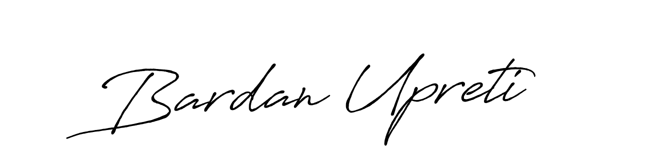 Create a beautiful signature design for name Bardan Upreti. With this signature (Antro_Vectra_Bolder) fonts, you can make a handwritten signature for free. Bardan Upreti signature style 7 images and pictures png