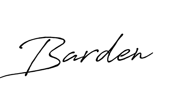 Use a signature maker to create a handwritten signature online. With this signature software, you can design (Antro_Vectra_Bolder) your own signature for name Barden. Barden signature style 7 images and pictures png