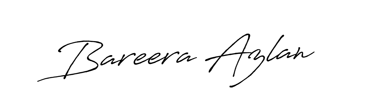 Create a beautiful signature design for name Bareera Azlan. With this signature (Antro_Vectra_Bolder) fonts, you can make a handwritten signature for free. Bareera Azlan signature style 7 images and pictures png