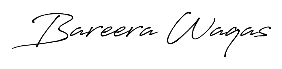 You should practise on your own different ways (Antro_Vectra_Bolder) to write your name (Bareera Waqas) in signature. Don't let someone else do it for you. Bareera Waqas signature style 7 images and pictures png