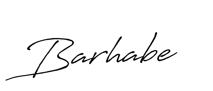 Use a signature maker to create a handwritten signature online. With this signature software, you can design (Antro_Vectra_Bolder) your own signature for name Barhabe. Barhabe signature style 7 images and pictures png