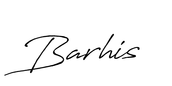 Use a signature maker to create a handwritten signature online. With this signature software, you can design (Antro_Vectra_Bolder) your own signature for name Barhis. Barhis signature style 7 images and pictures png