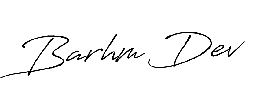 You should practise on your own different ways (Antro_Vectra_Bolder) to write your name (Barhm Dev) in signature. don't let someone else do it for you. Barhm Dev signature style 7 images and pictures png