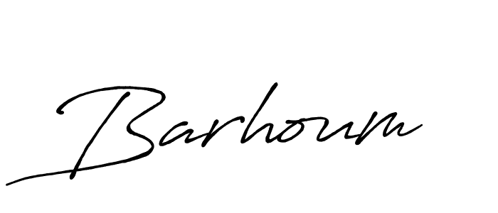 Make a beautiful signature design for name Barhoum. With this signature (Antro_Vectra_Bolder) style, you can create a handwritten signature for free. Barhoum signature style 7 images and pictures png