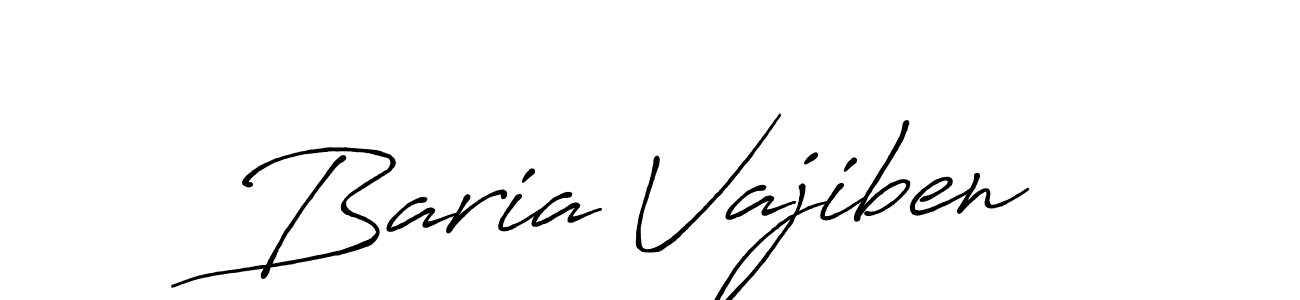 Create a beautiful signature design for name Baria Vajiben. With this signature (Antro_Vectra_Bolder) fonts, you can make a handwritten signature for free. Baria Vajiben signature style 7 images and pictures png