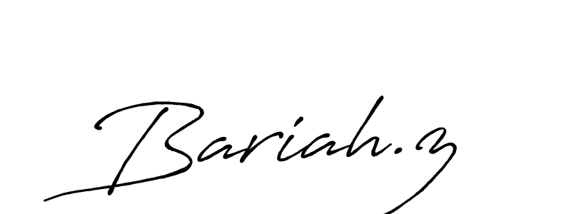 Design your own signature with our free online signature maker. With this signature software, you can create a handwritten (Antro_Vectra_Bolder) signature for name Bariah.z. Bariah.z signature style 7 images and pictures png