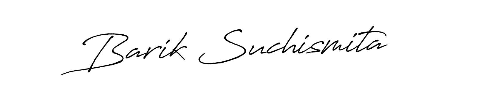 The best way (Antro_Vectra_Bolder) to make a short signature is to pick only two or three words in your name. The name Barik Suchismita include a total of six letters. For converting this name. Barik Suchismita signature style 7 images and pictures png