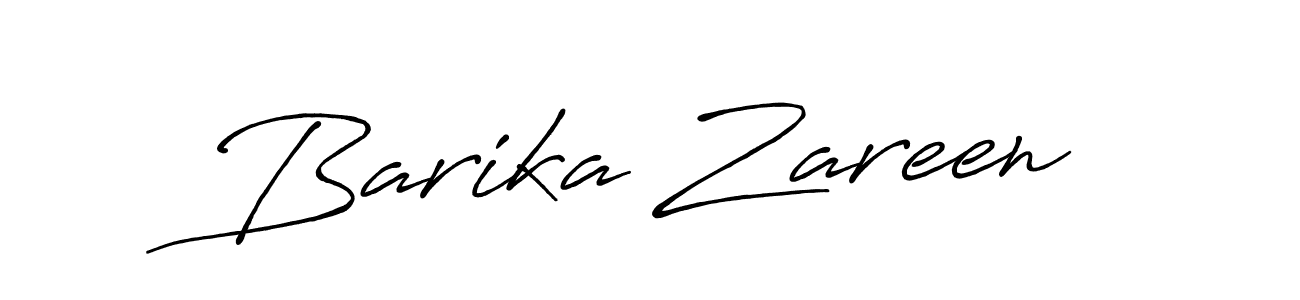 Design your own signature with our free online signature maker. With this signature software, you can create a handwritten (Antro_Vectra_Bolder) signature for name Barika Zareen. Barika Zareen signature style 7 images and pictures png